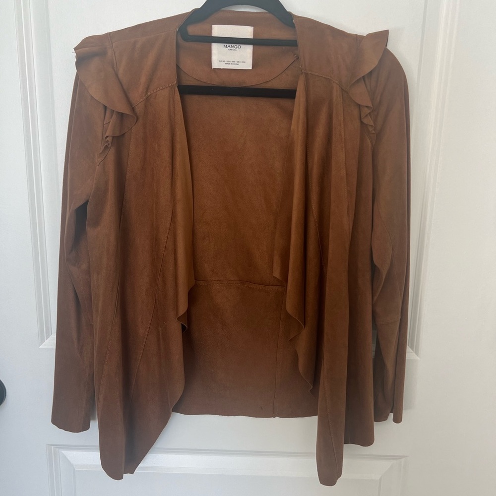Mango faux suede jacket